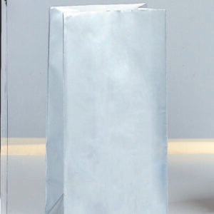 10 PPR PRTY BAGS-SILVER METLLC