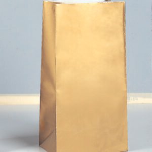 10 PPR PARTY BAGS-GOLD METALLC