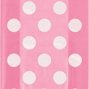 20 HOT PINK DOTS CELLO BAGS