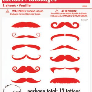 12 Red Mustache Finger Tattoos