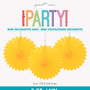 3 DECOR FAN 6" SF YLLW