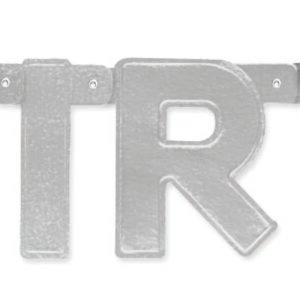 Silver Happy Bday Banner