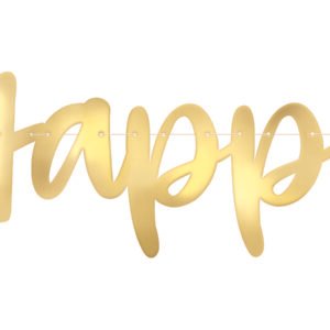 Gold Happy Ann Banner