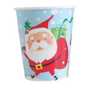 8 COLORFUL SANTA 9OZ CUP
