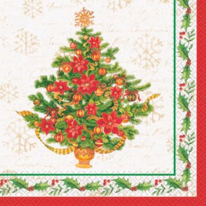 16 FESTVE PNSETTA XMAS LUN NAP