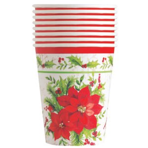 8 FESTVE PNSETTA XMAS 9OZ CUP