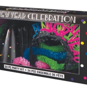 NEON DOTS NY PARTY KIT FOR 8