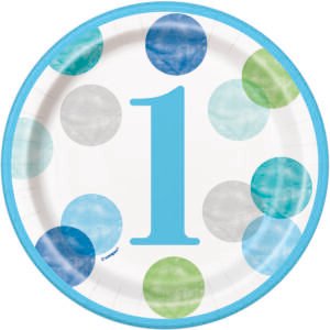 8 BLU DOTS 1BD 7" PLT