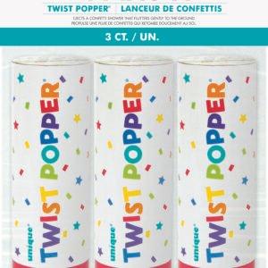 3 TWIST POPPERS 4"H (11CM)